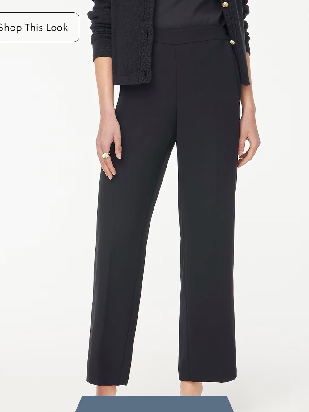 J. Crew Straight-Leg Black Pants